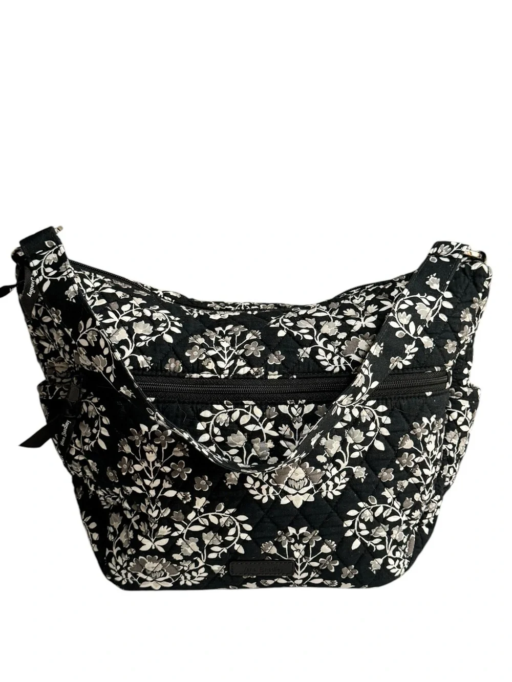 Vera Bradley Chandelier Noir Hobo Bag Essential Shoulder Purse Quilted Bohemian